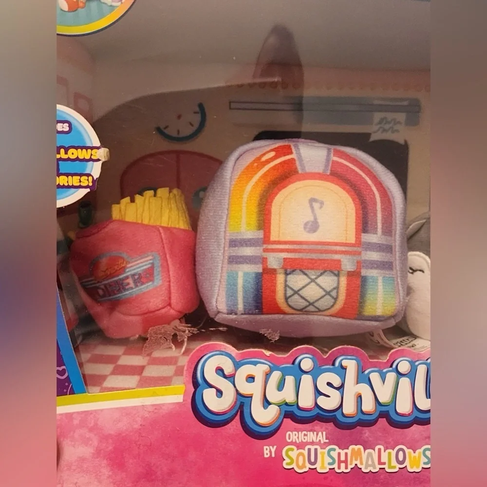 Squishville Squishmallows DARLING DINER Playset Heidi Husky Jukeb